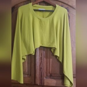 Niyama Sol Lime Green Cropped Sweatshirt. Size M